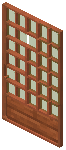 Acacia Green Grid Sliding Door