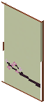Acacia Green Paper Sliding Door
