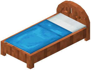 Acacia Light Blue Plank Bed