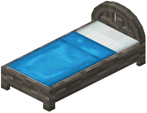 Acacia Light Blue Wood Bed