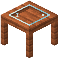 Acacia Plank Glass Table