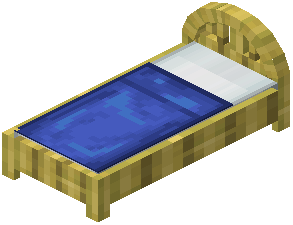 Bamboo Blue Plank Bed