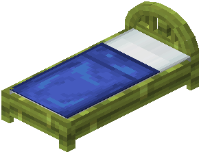 Bamboo Blue Wood Bed