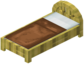 Bamboo Brown Plank Bed