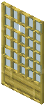 Bamboo Cyan Grid Sliding Door
