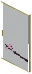 Bamboo Cyan Paper Sliding Door