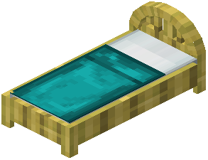 Bamboo Cyan Plank Bed