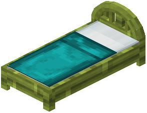 Bamboo Cyan Wood Bed