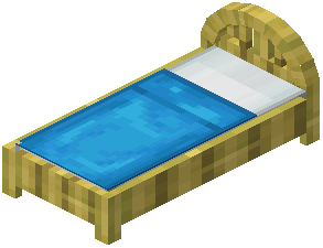 Bamboo Light Blue Plank Bed