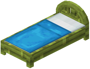 Bamboo Light Blue Wood Bed