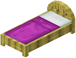 Bamboo Magenta Plank Bed
