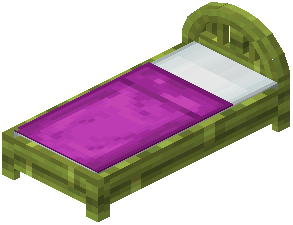 Bamboo Magenta Wood Bed
