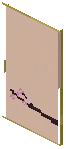 Bamboo Orange Paper Sliding Door
