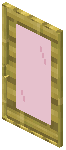 Bamboo Pink Glass Sliding Door