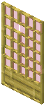 Bamboo Pink Grid Sliding Door
