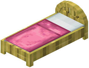 Bamboo Pink Plank Bed