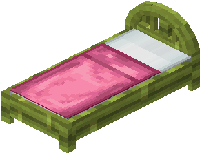 Bamboo Pink Wood Bed
