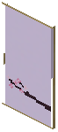 Birch Blue Paper Sliding Door