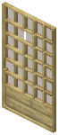 Birch Brown Grid Sliding Door