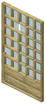Birch Cyan Grid Sliding Door