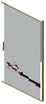 Birch Cyan Paper Sliding Door