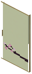 Birch Green Paper Sliding Door