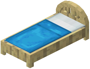 Birch Light Blue Plank Bed