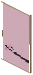 Birch Magenta Paper Sliding Door