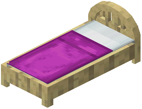 Birch Magenta Plank Bed
