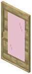 Birch Pink Glass Sliding Door