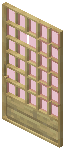 Birch Pink Grid Sliding Door