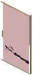 Birch Pink Paper Sliding Door