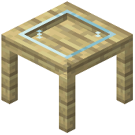 Birch Plank Glass Table