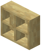Birch Wood Four Grid Cabinet