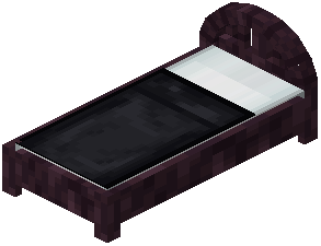 Cherry Black Wood Bed