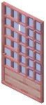Cherry Blue Grid Sliding Door