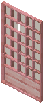 Cherry Brown Grid Sliding Door