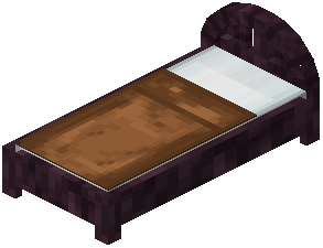 Cherry Brown Wood Bed