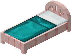 Cherry Cyan Plank Bed