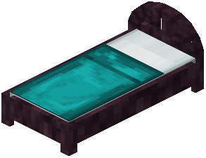 Cherry Cyan Wood Bed