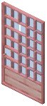 Cherry Light Blue Grid Sliding Door