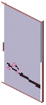 Cherry Light Blue Paper Sliding Door