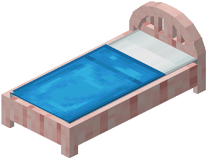 Cherry Light Blue Plank Bed