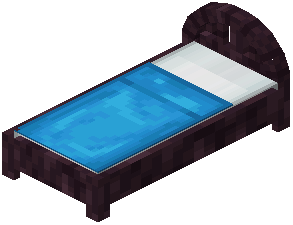 Cherry Light Blue Wood Bed