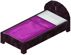 Cherry Magenta Wood Bed