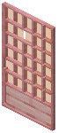 Cherry Orange Grid Sliding Door