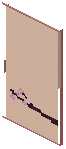 Cherry Orange Paper Sliding Door