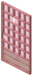 Cherry Pink Grid Sliding Door