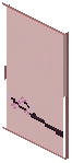 Cherry Pink Paper Sliding Door