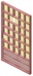 Cherry Yellow Grid Sliding Door